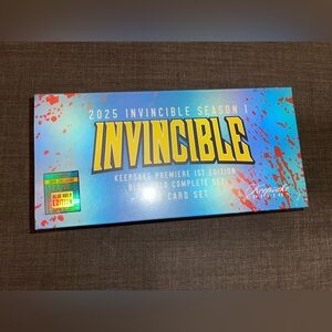 SOLD!! INVINCIBLE Season 1 Trading Cards 2025 Blue Holo Edition  Set Keepsake